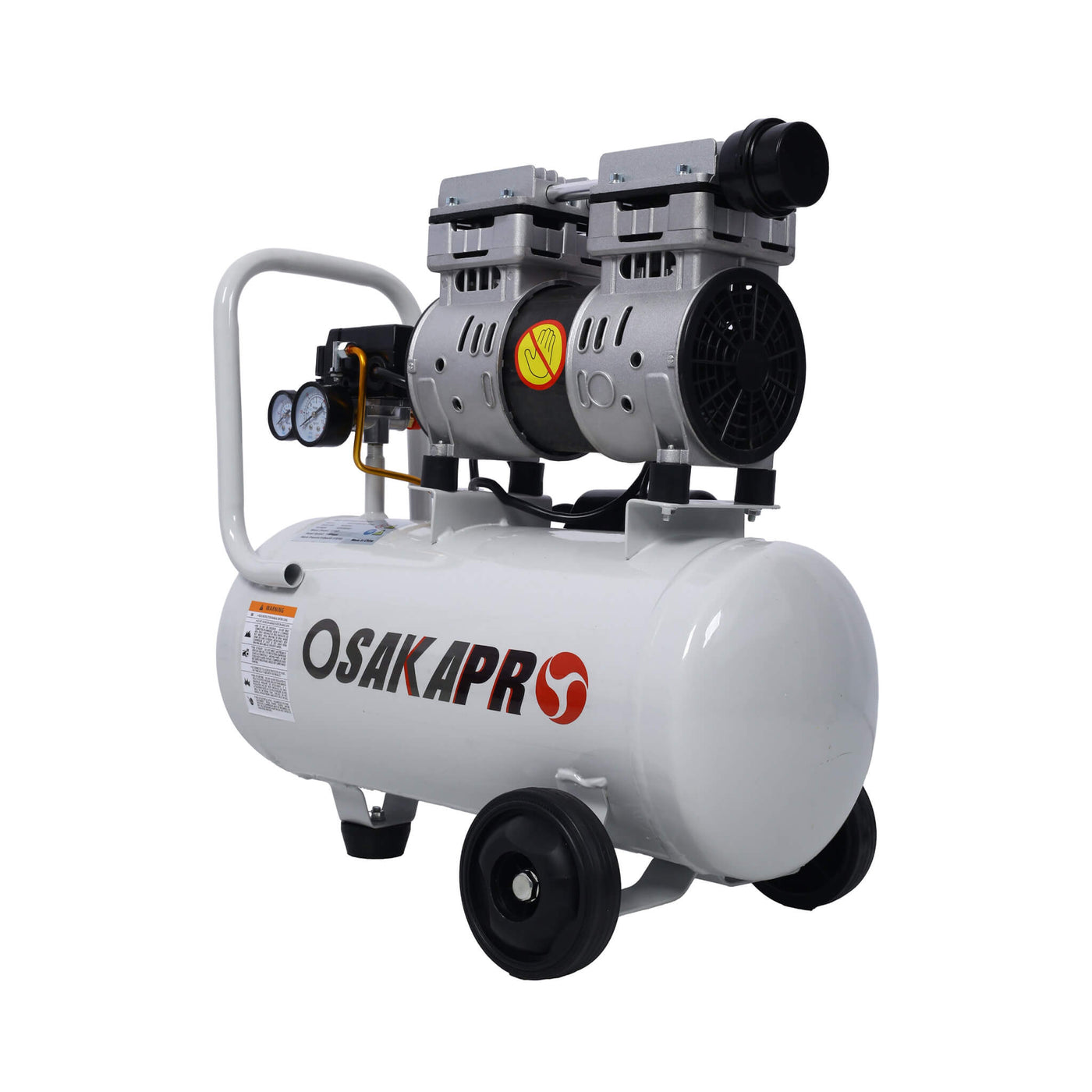 Heavy Duty 1.5/2.5HP Silent Oil-Free Portable Air Compressor With Wheels And Auto Drain (SAK53462) by SAKSBY WHOLESALE