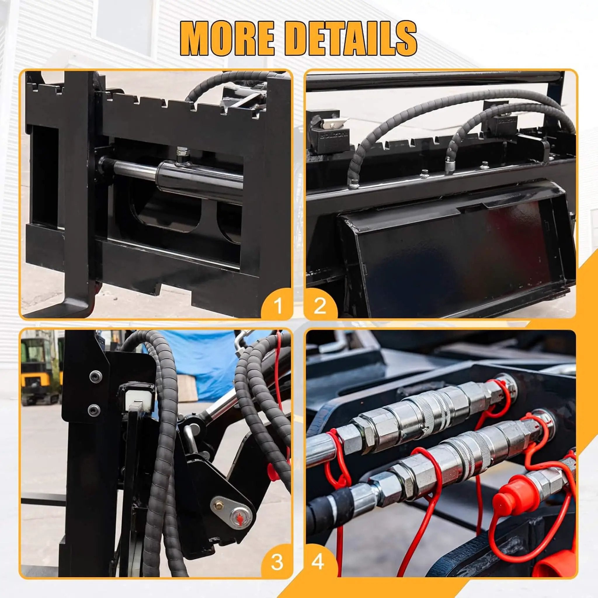 Heavy-Duty Skid Steer Pallet Fork Attachment With Lateral Shift (SAK29135) by SAKSBY WHOLESALE