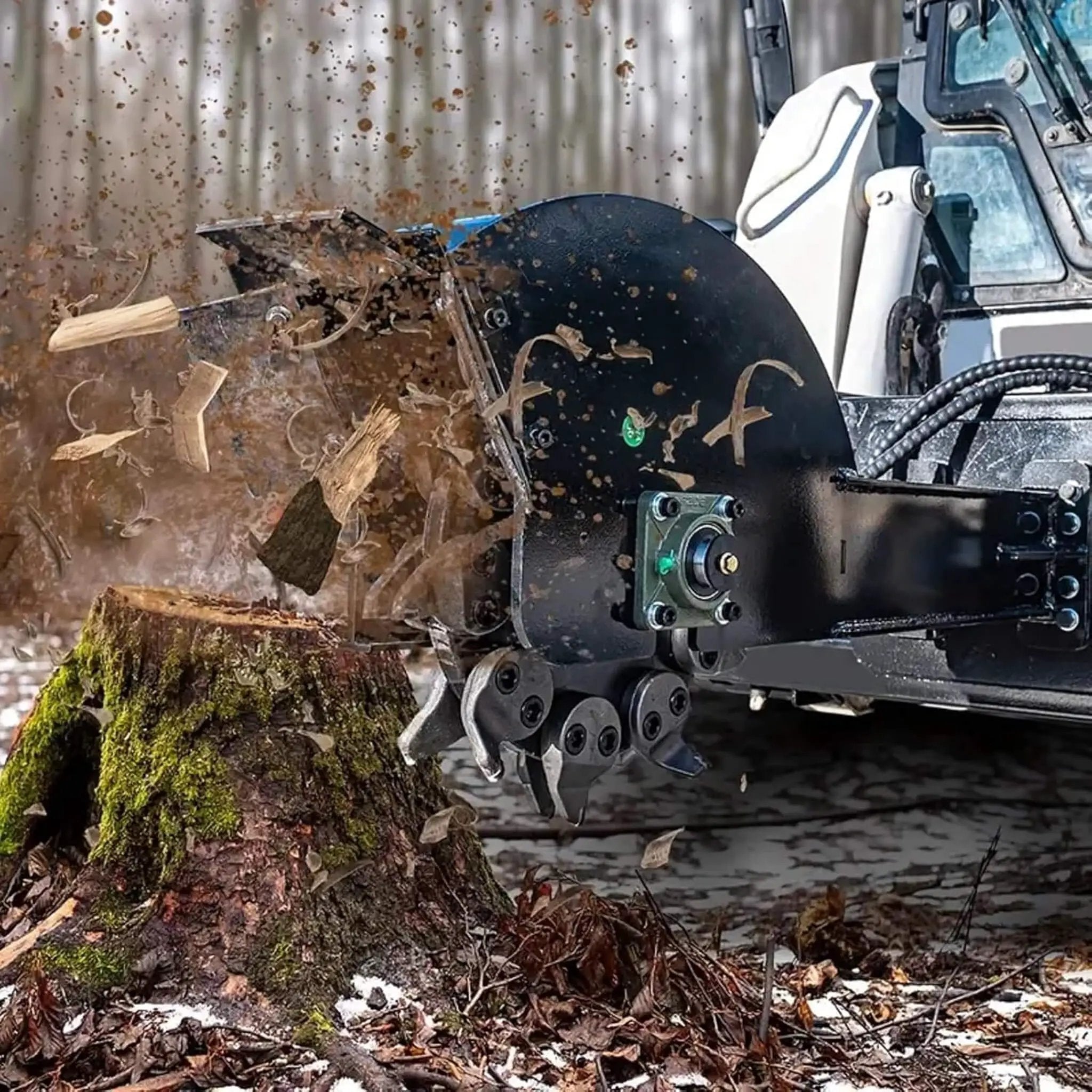 Heavy-Duty Skid Steer Stump Grinder Attachment With High-Speed Cutting Wheel (SAK52096) by SAKSBY WHOLESALE