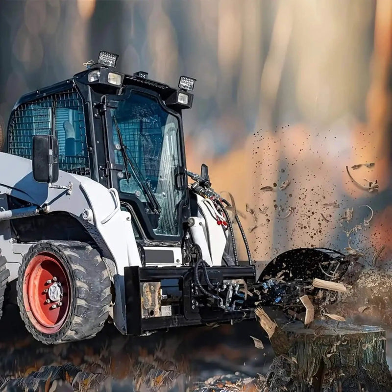 Heavy-Duty Skid Steer Stump Grinder Attachment With High-Speed Cutting Wheel (SAK52096) by SAKSBY WHOLESALE
