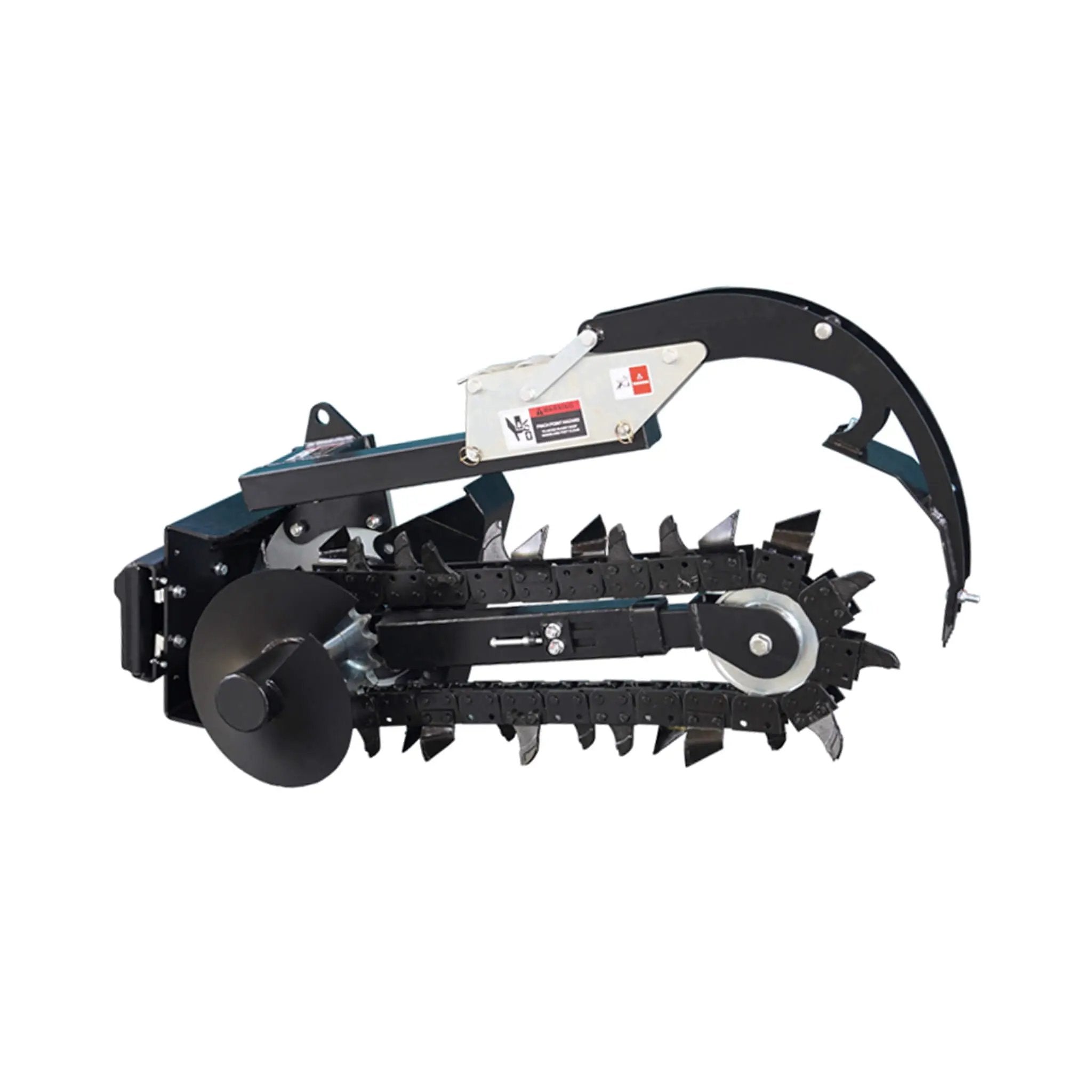 Heavy-Duty Skid Steer Trencher Attachment With With Adjustable Depth Control And Universal Mount Plate (SAK20451) by SAKSBY WHOLESALE
