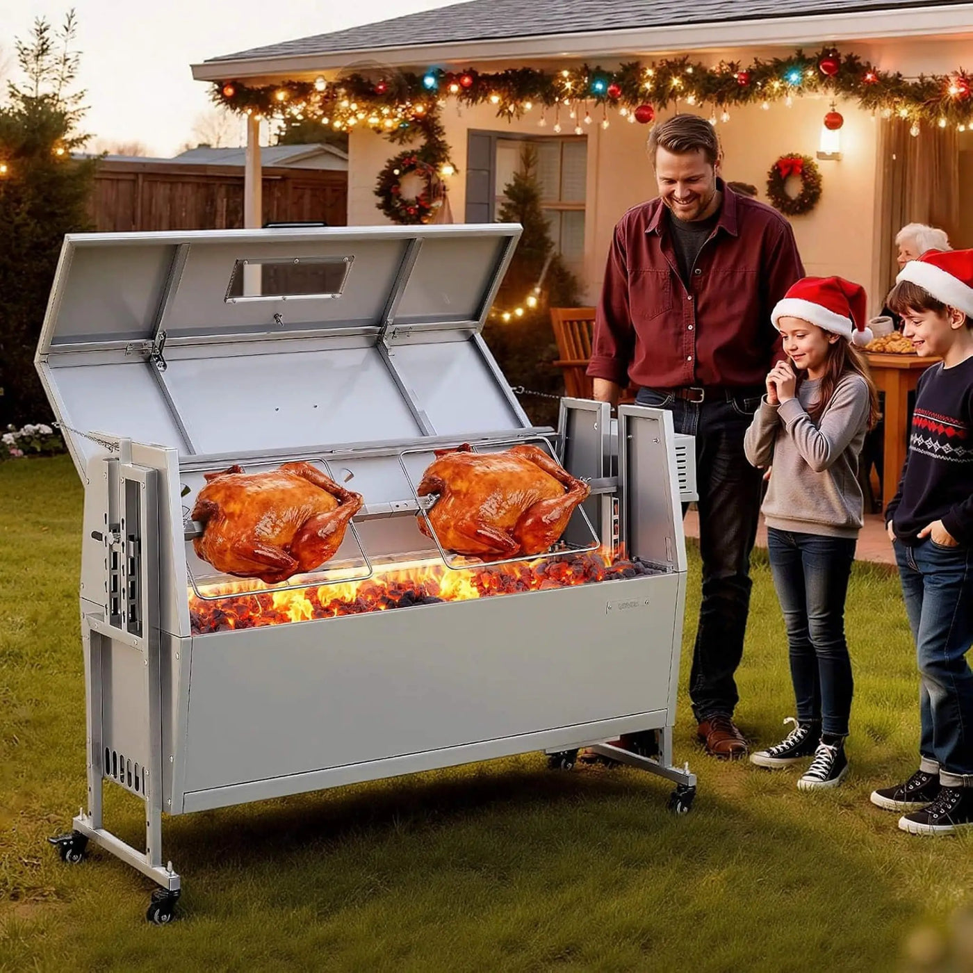 Heavy-Duty Spit Roaster Rotisserie BBQ Grill For Pig, Lamb And Chicken (SAK59286) by SAKSBY WHOLESALE