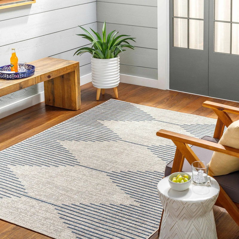 Stephan Blue & Gray Outdoor Rug by Boutique Rugs