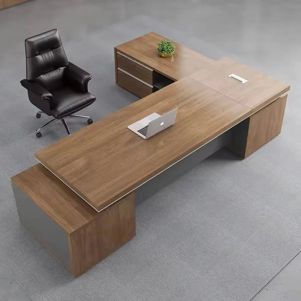 Hewson · Modern L-Shaped Executive Desk by Arc Grove