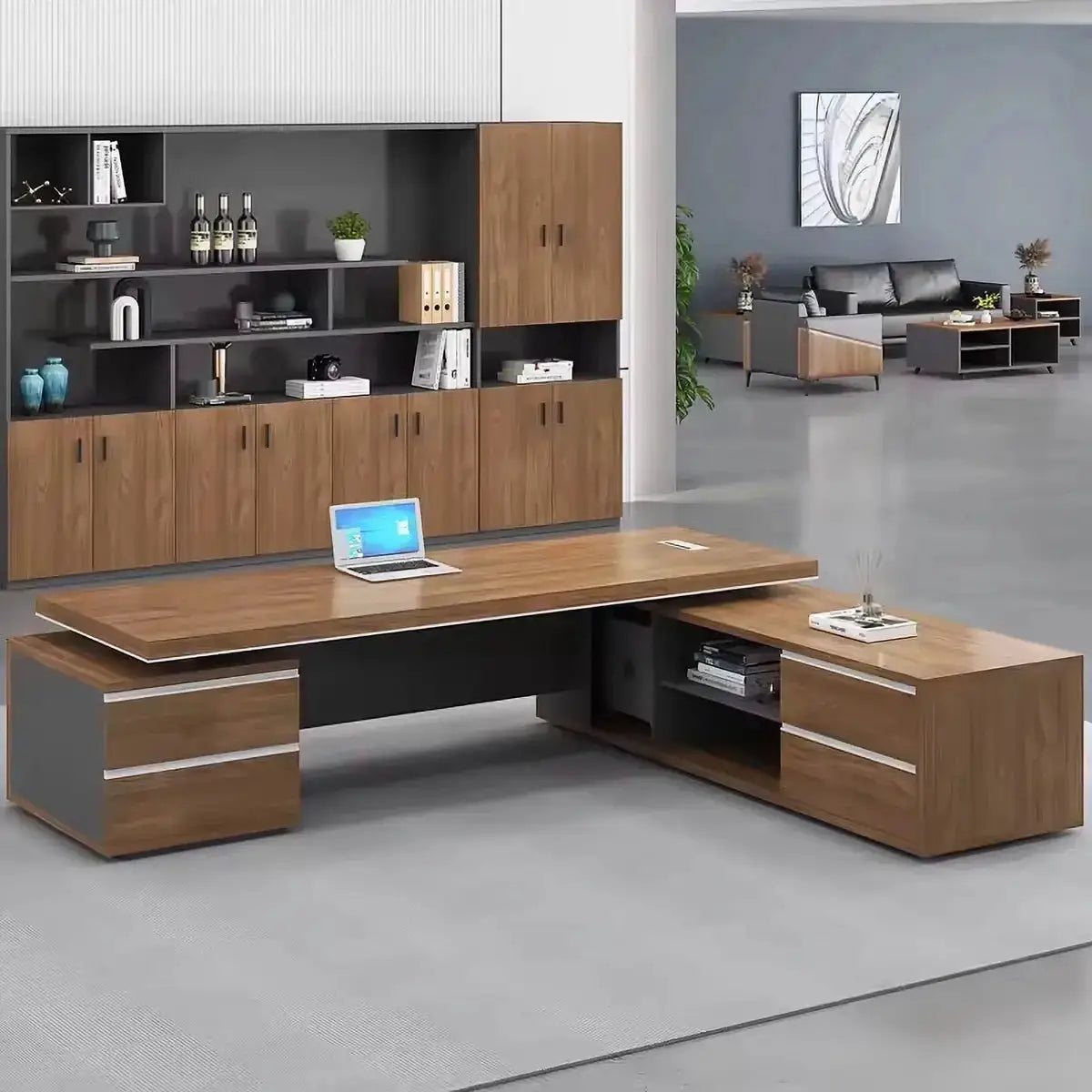 Hewson · Modern L-Shaped Executive Desk by Arc Grove