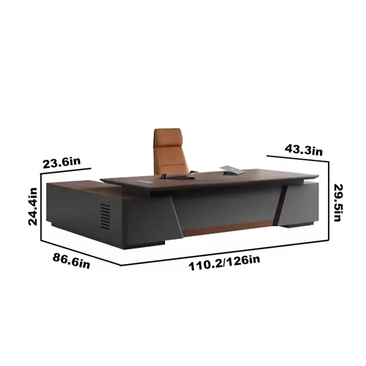Alford · Modern L-Shaped Executive Desk by Arc Grove