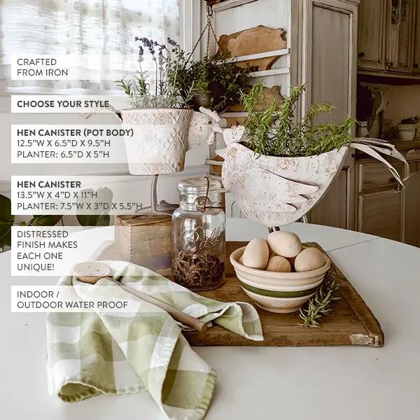 Indoor/Outdoor Distressed Hen Planter, Choose Your Style by Decor Steals