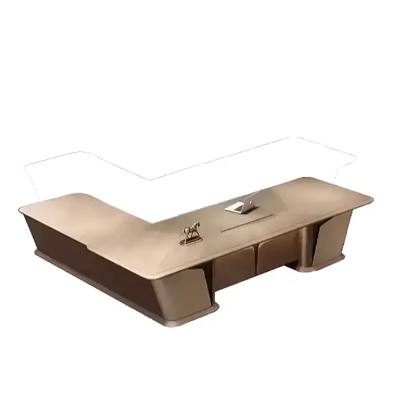 Cognac · Executive Desk w/ Mobile Storage by Arc Grove
