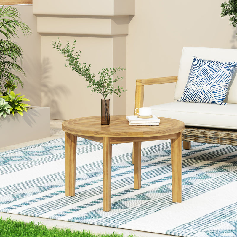 Outdoor Acacia Wood Patio Coffee Table by HouseOfZazla