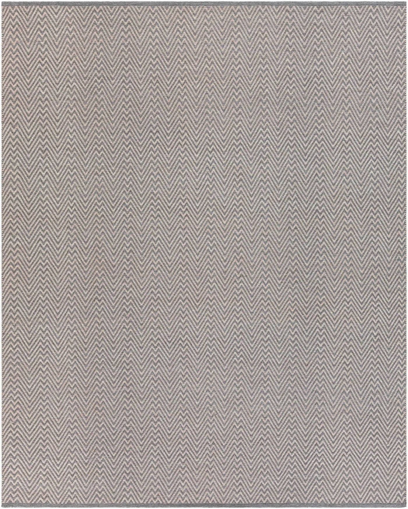 Herlong Charcoal Herringbone Outdoor Rug - Clearance by Boutique Rugs