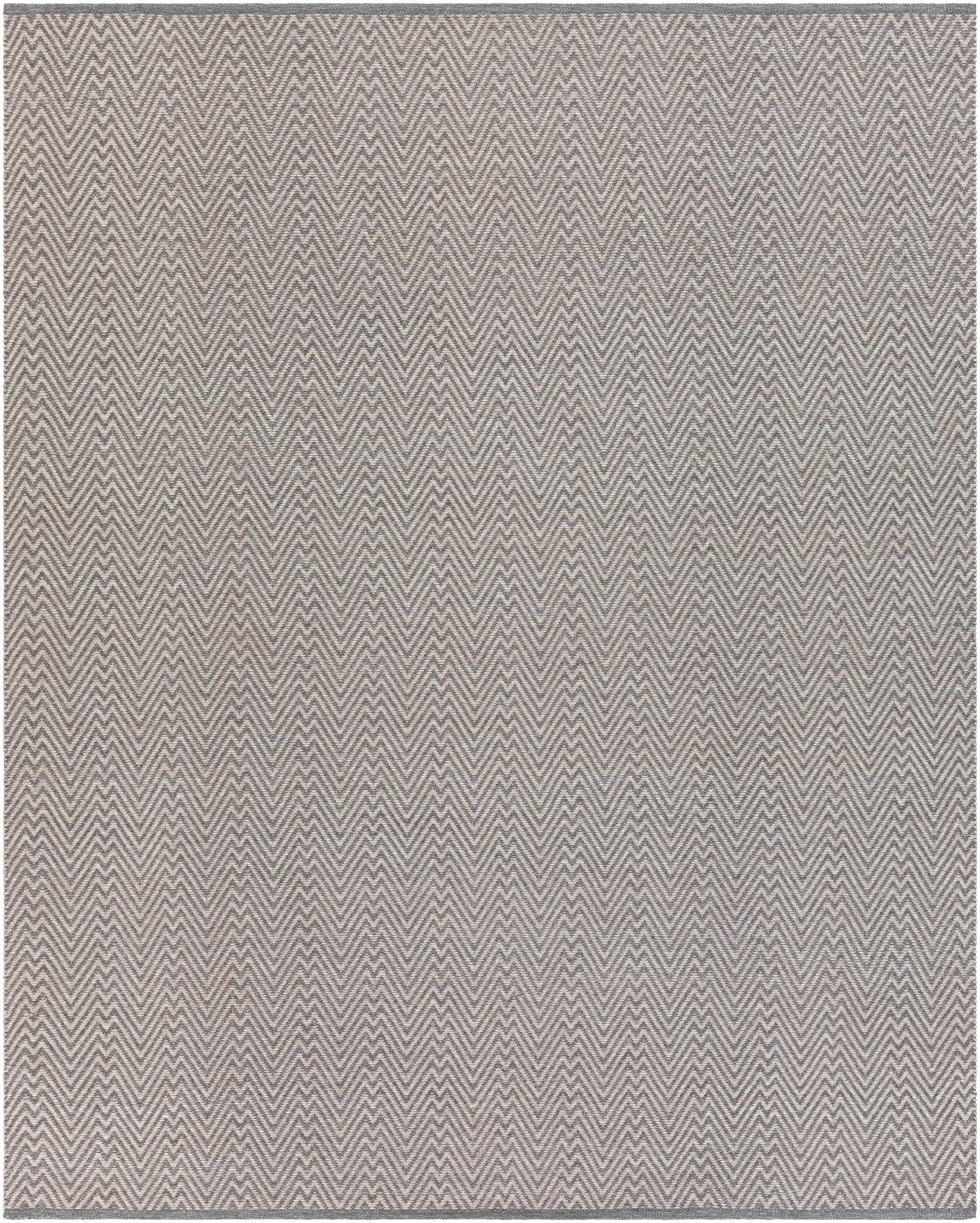 Herlong Charcoal Herringbone Outdoor Rug - Clearance by Boutique Rugs
