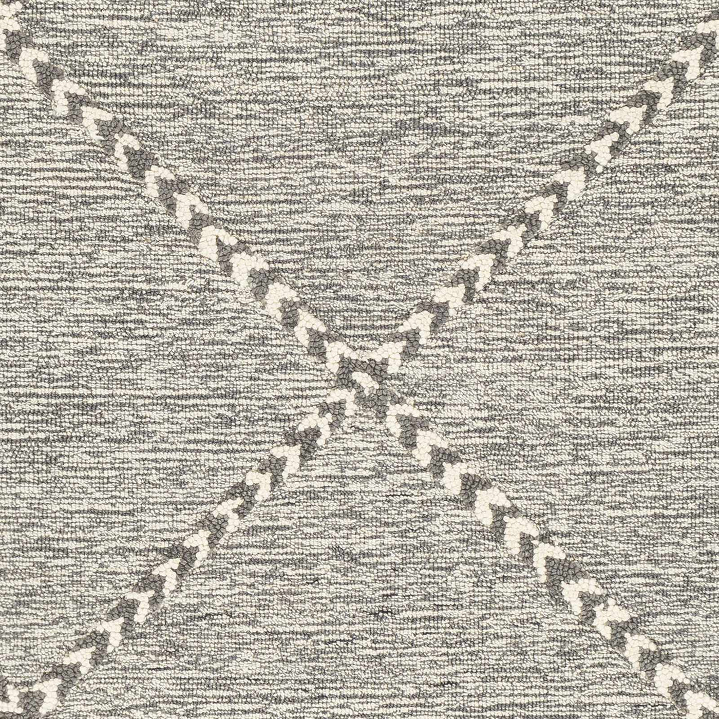 Hertfordshire Gray Trellis Tassel Wool Rug - Clearance by Boutique Rugs