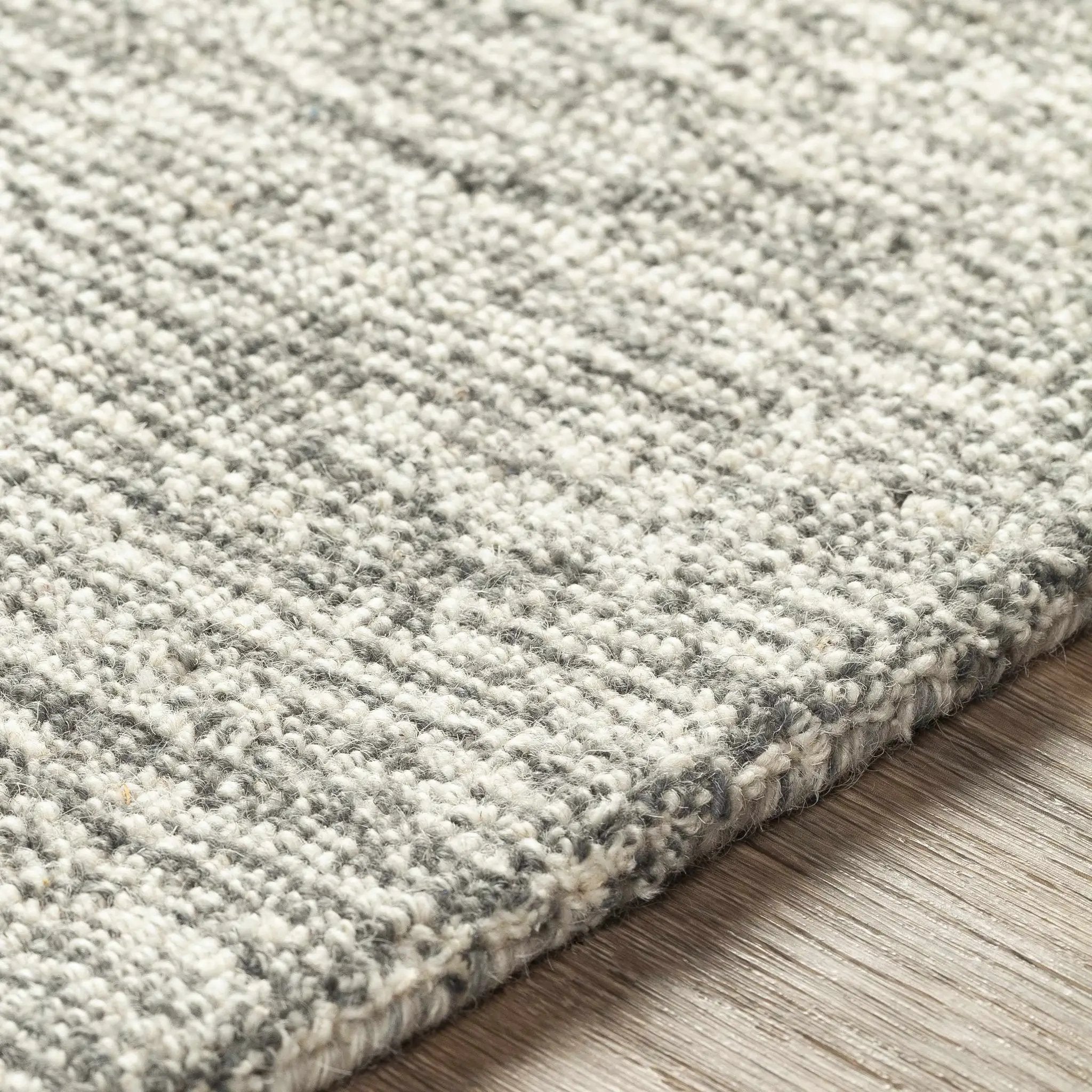 Hertfordshire Gray Trellis Tassel Wool Rug - Clearance by Boutique Rugs