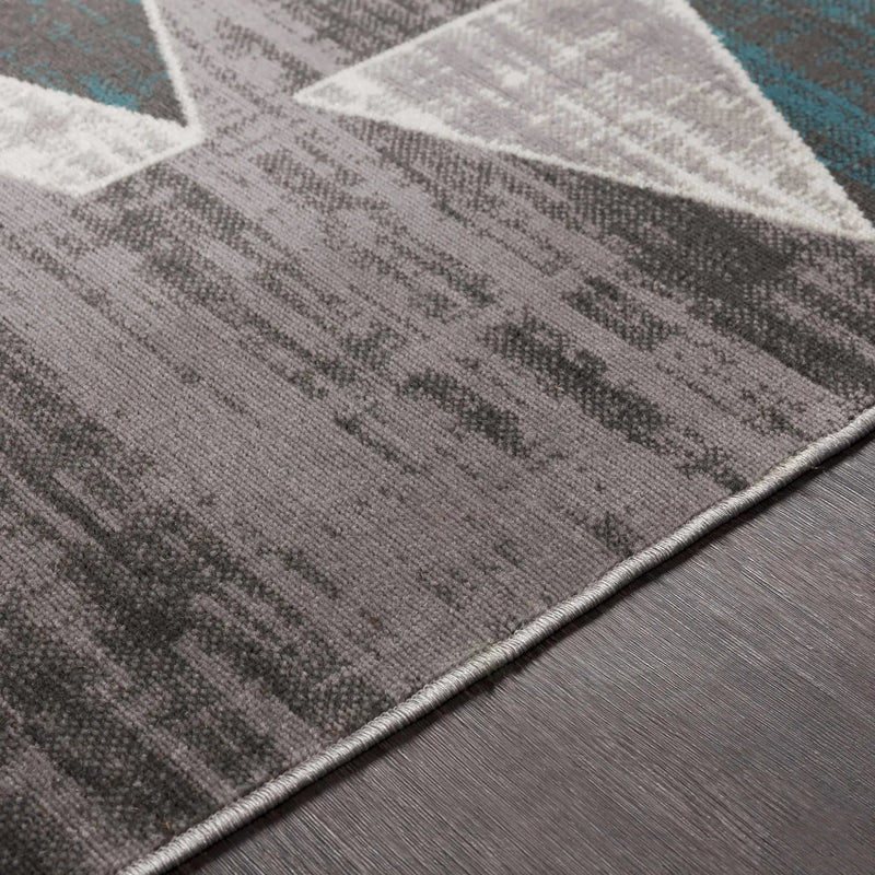 Hessel Green Triangles Area Rug - Clearance by Boutique Rugs