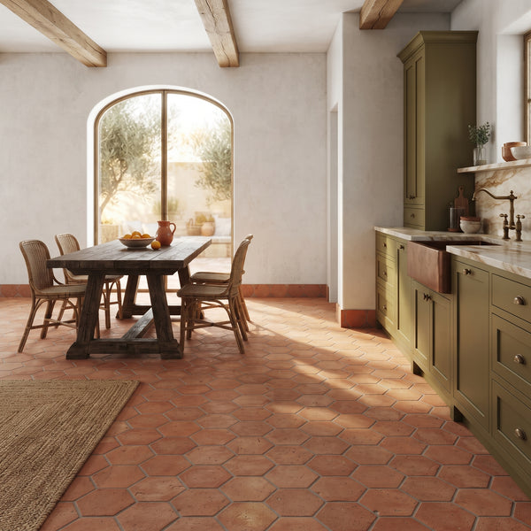 Hexagono Natural Hexagon Terracotta Tiles 6x6