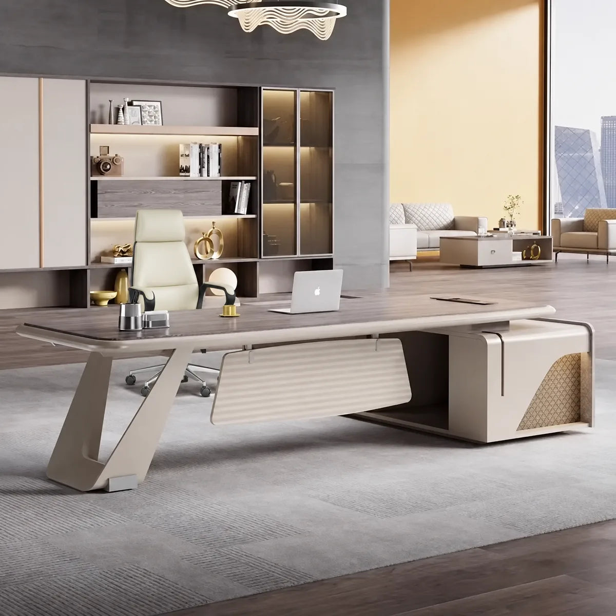 Heyer · Modern L-Shaped Executive Desk, photo 4 of 8
