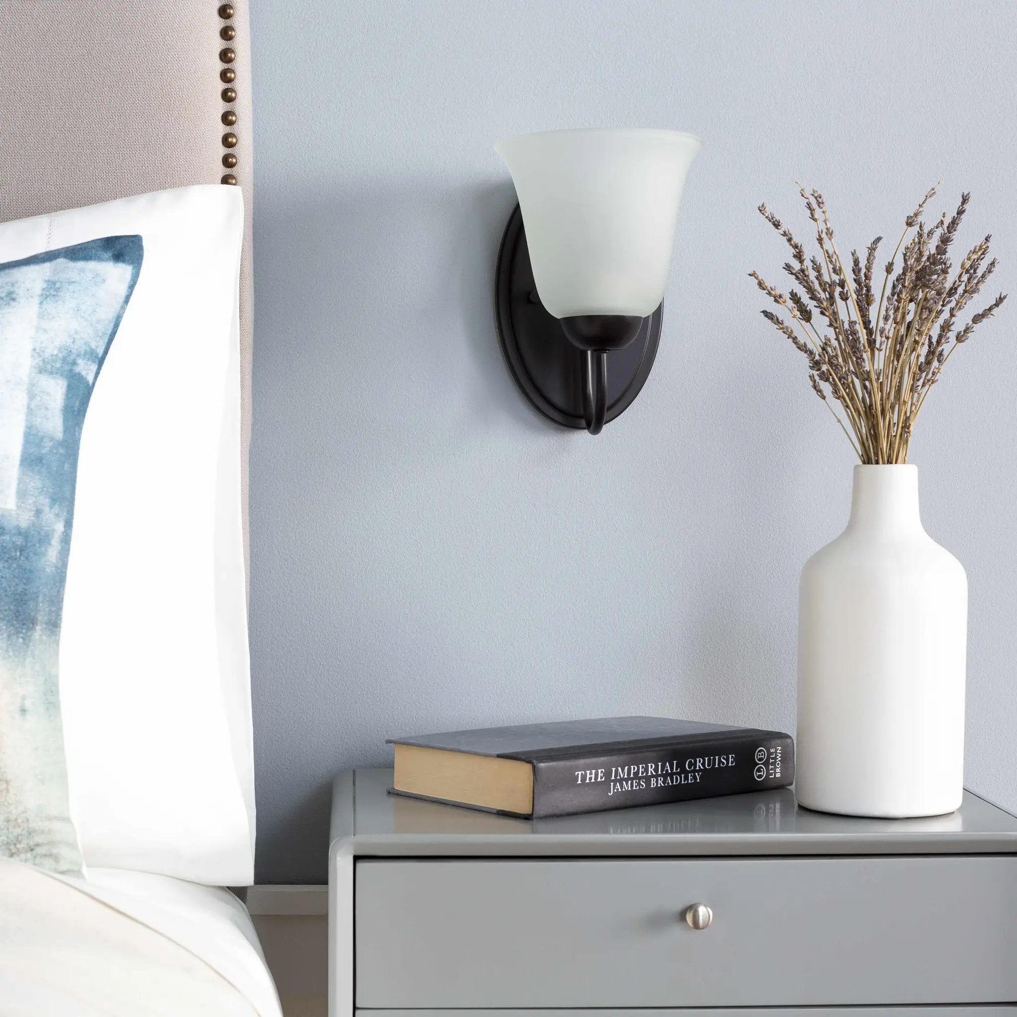 Heysham Black Iron Wall Sconce - Clearance by Boutique Rugs