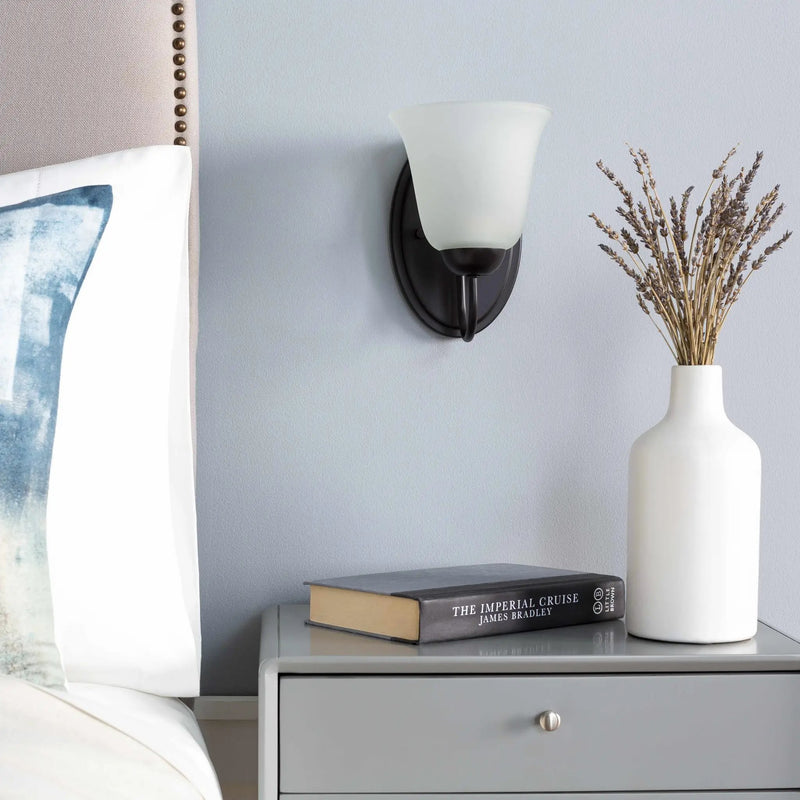 Heysham Black Iron Wall Sconce - Clearance by Boutique Rugs