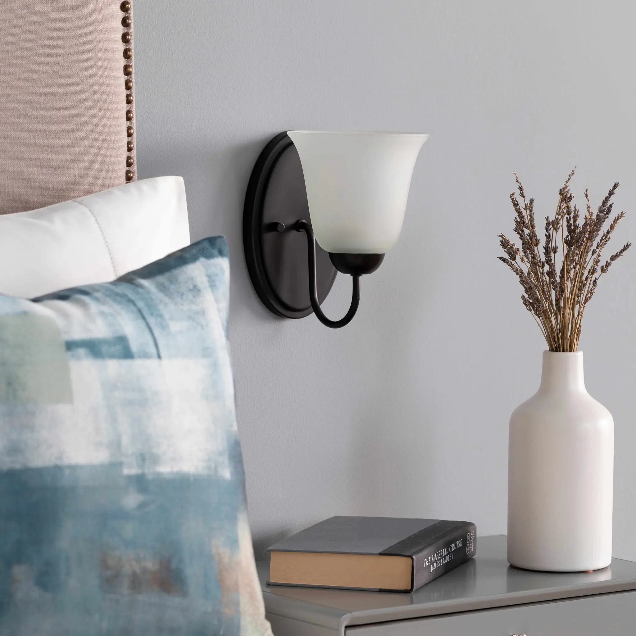 Heysham Black Iron Wall Sconce - Clearance by Boutique Rugs