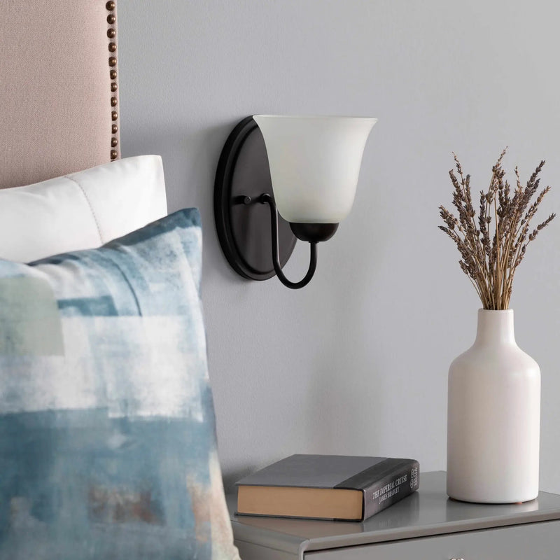 Heysham Black Iron Wall Sconce - Clearance by Boutique Rugs