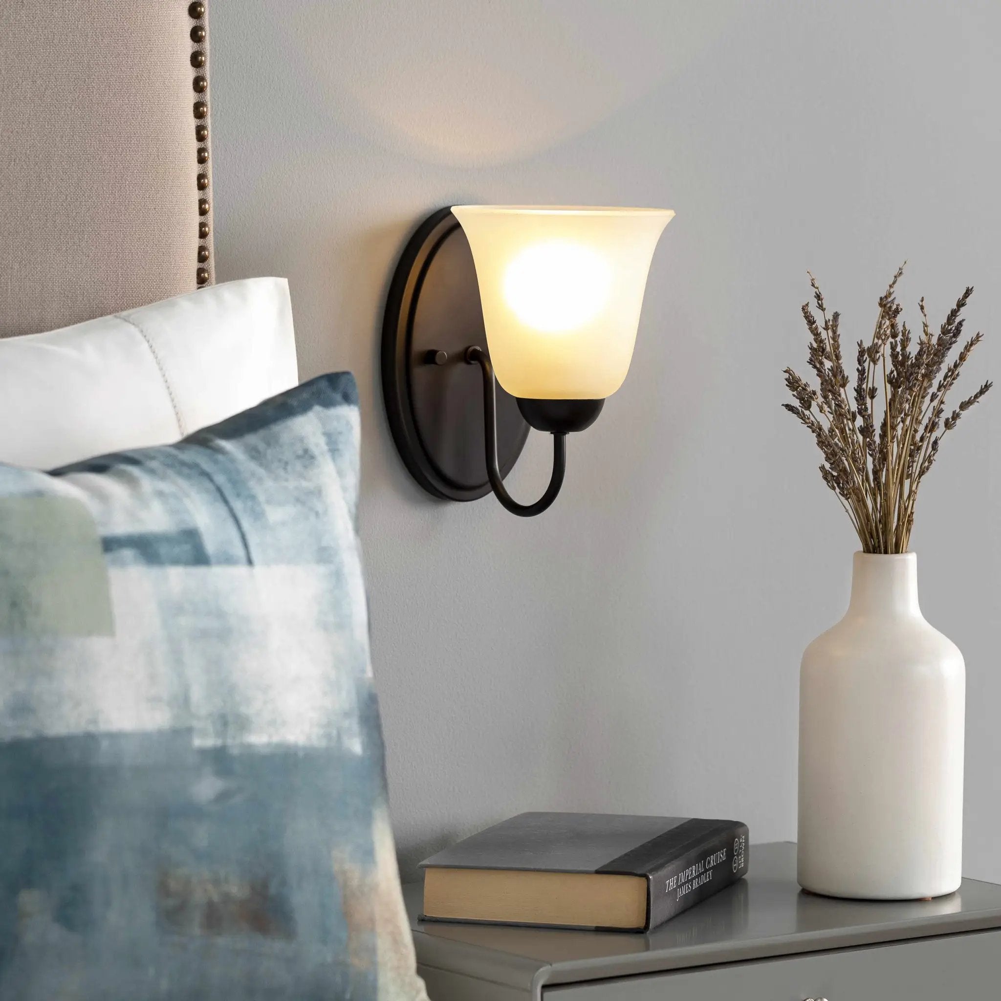 Heysham Black Iron Wall Sconce - Clearance by Boutique Rugs