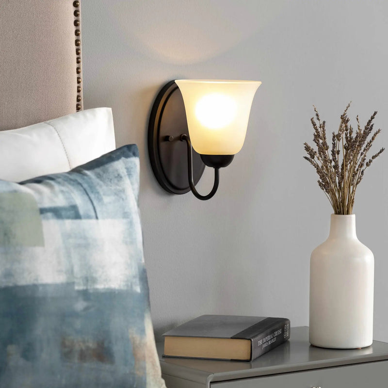 Heysham Black Iron Wall Sconce - Clearance by Boutique Rugs