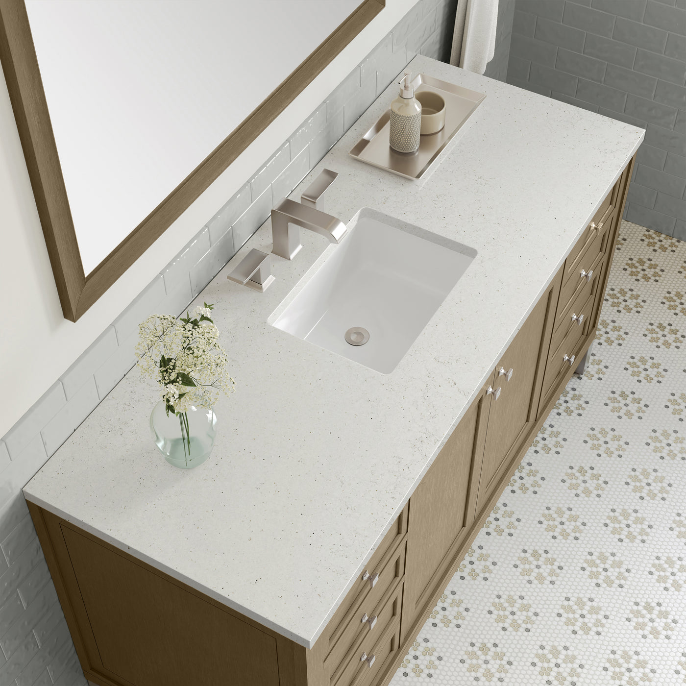 James Martin Chicago 60" Single Bathroom Vanity, Walnut Whisper by James Martin