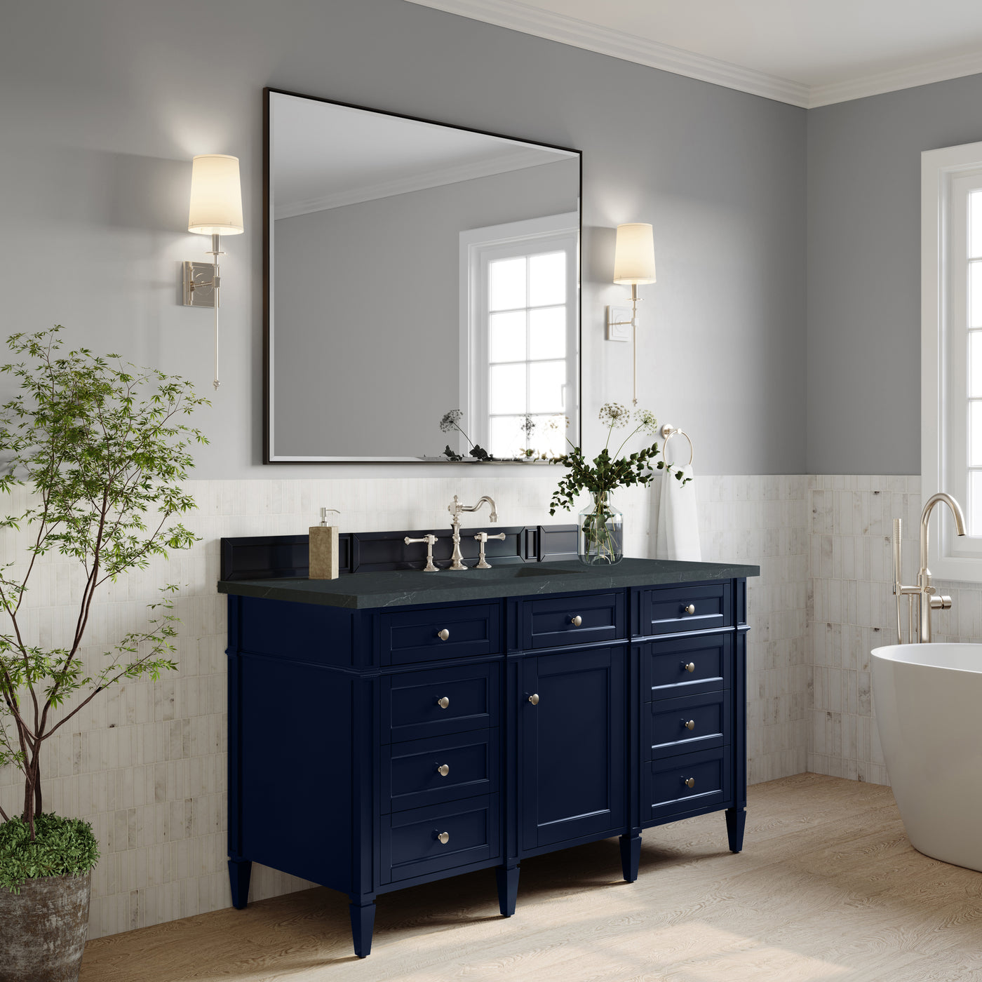 James Martin Brittany 60" Single Bathroom Vanity, Victory Blue, view 19