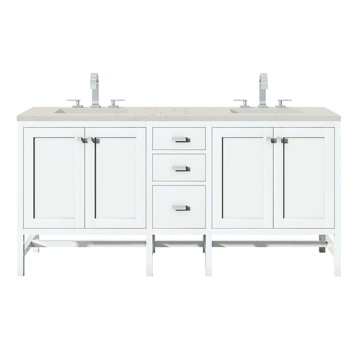 James Martin Addison 72" Double Bathroom Vanity, Glossy White, view 22