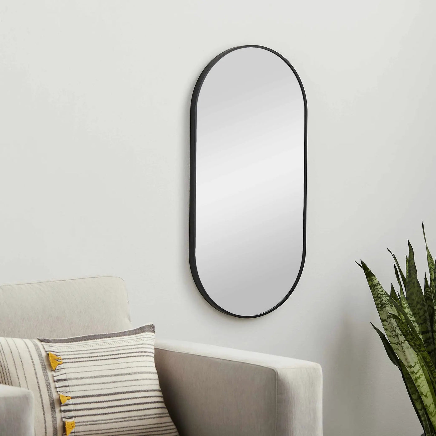 Hagenburg Black Iron Frame Mirror by Boutique Rugs