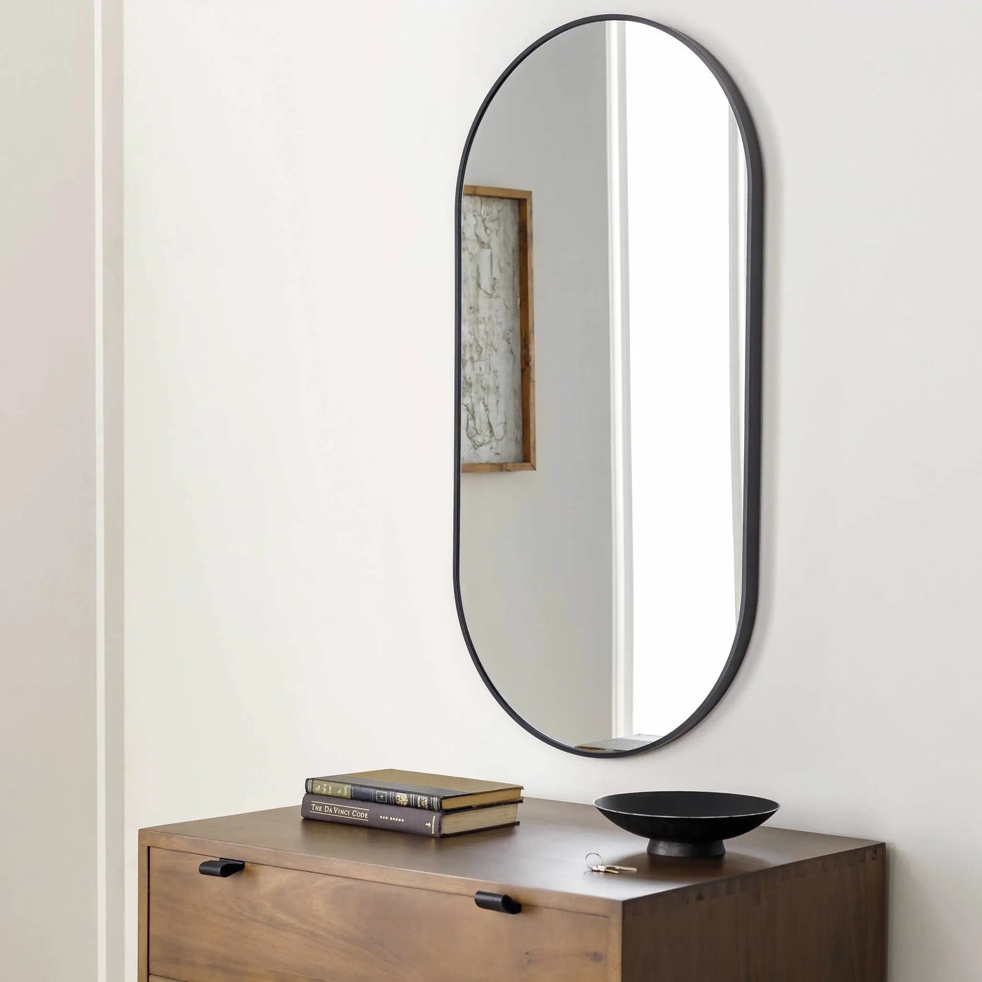 Hagenburg Black Iron Frame Mirror by Boutique Rugs
