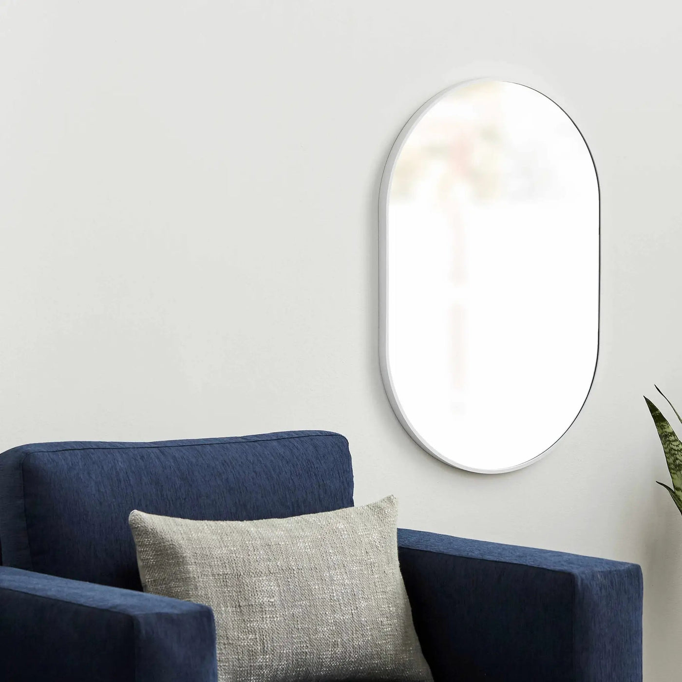Hagenburg White Iron Frame Mirror by Boutique Rugs