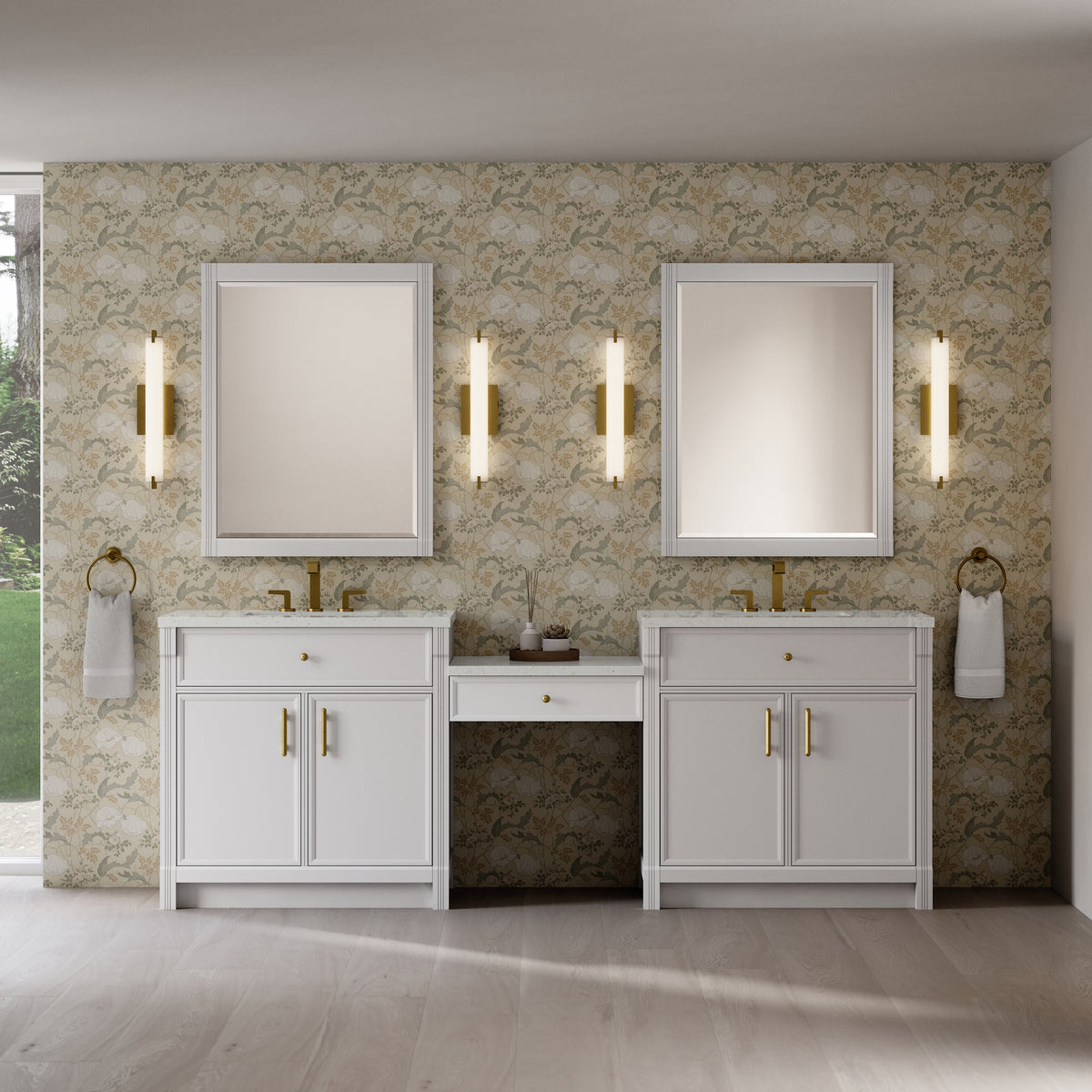 James Martin Bellshire 96" Double Bathroom Vanity, Bright White, view 12