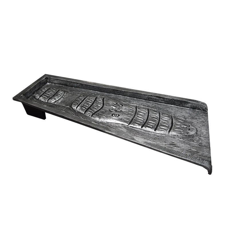 Silver Alligator 24-in Cast Aluminum Downspout Gutter Splash Block by Sharicks