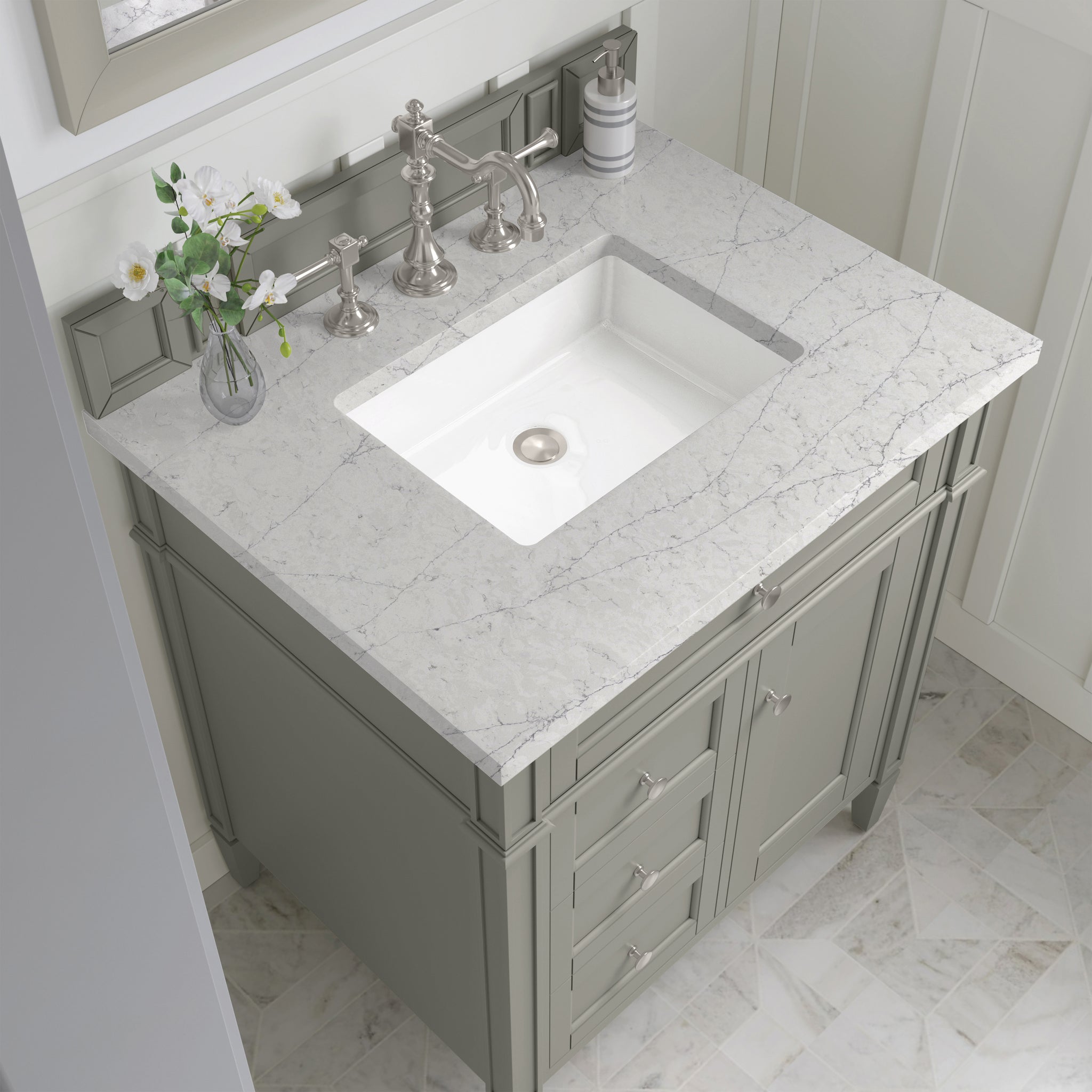 James Martin Brittany 30" Single Bathroom Vanity, Urban Gray by James Martin