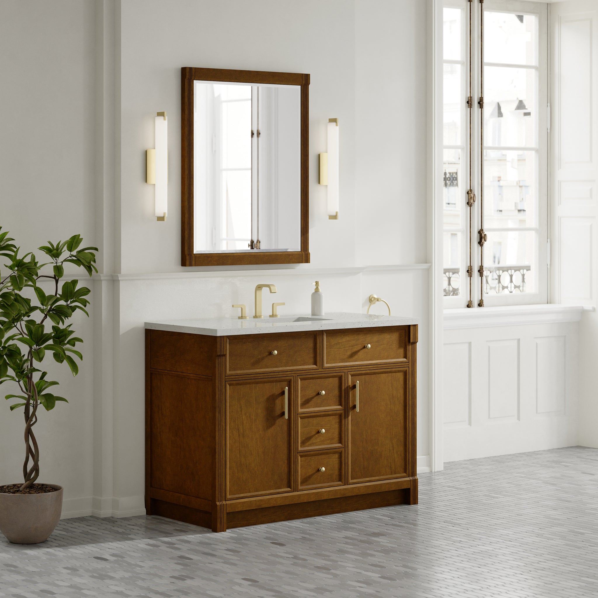 James Martin Bellshire 48" Single Bathroom Vanity, Honey Oak, view 31