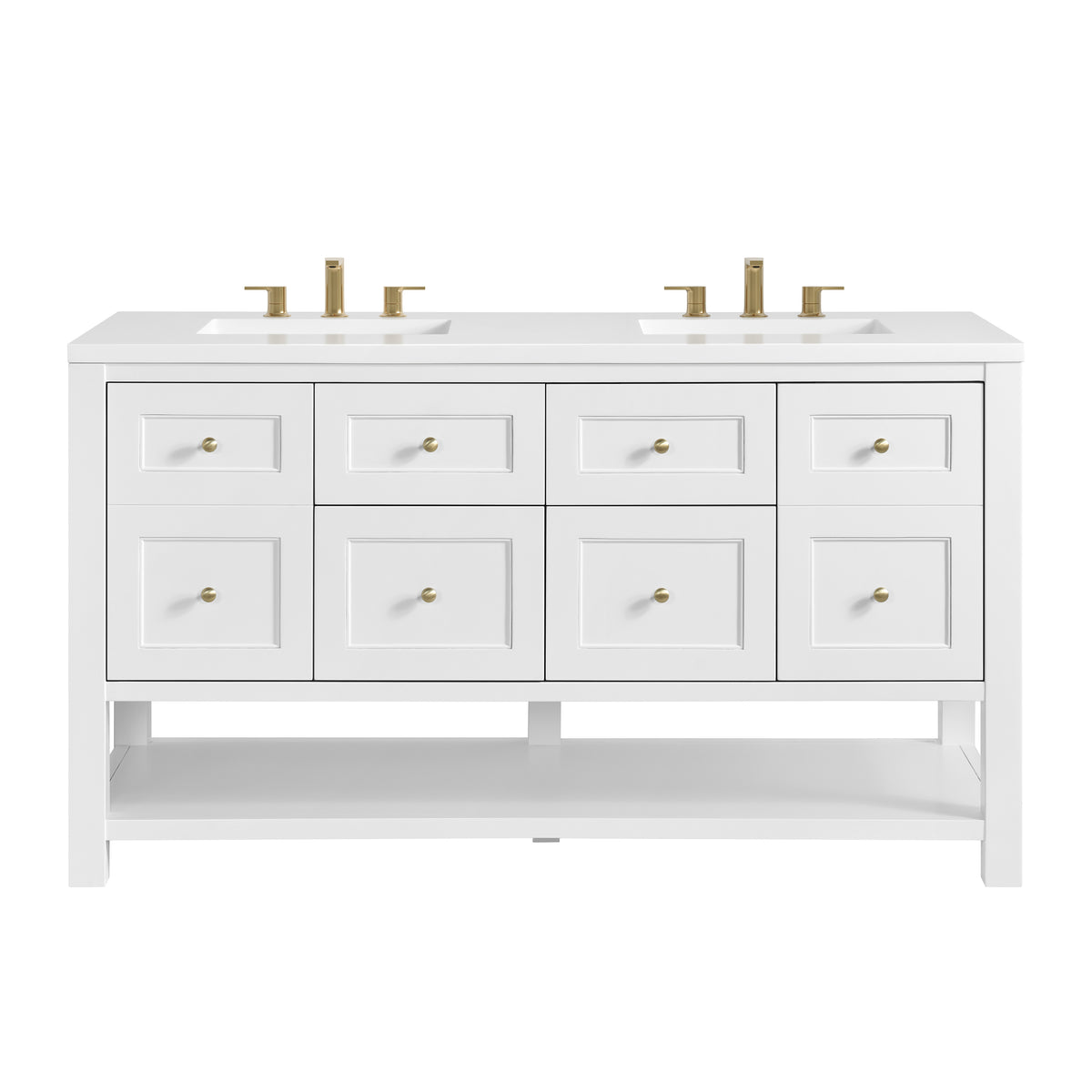 James Martin Breckenridge 60" Double Bathroom Vanity, Bright White, view 34