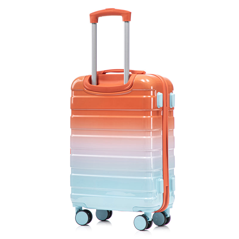 2 Pc PC Spinner Wheel Luggage Set with Lock - Gradient Blue Red, photo 43 of 43