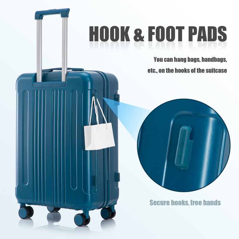 3-Piece ABS Spinner Wheel Luggage Set 20"/24"/28" Dark Blue, photo 10 of 27
