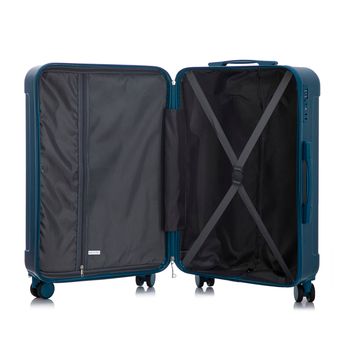 3-Piece ABS Spinner Wheel Luggage Set 20"/24"/28" Dark Blue, photo 19 of 27