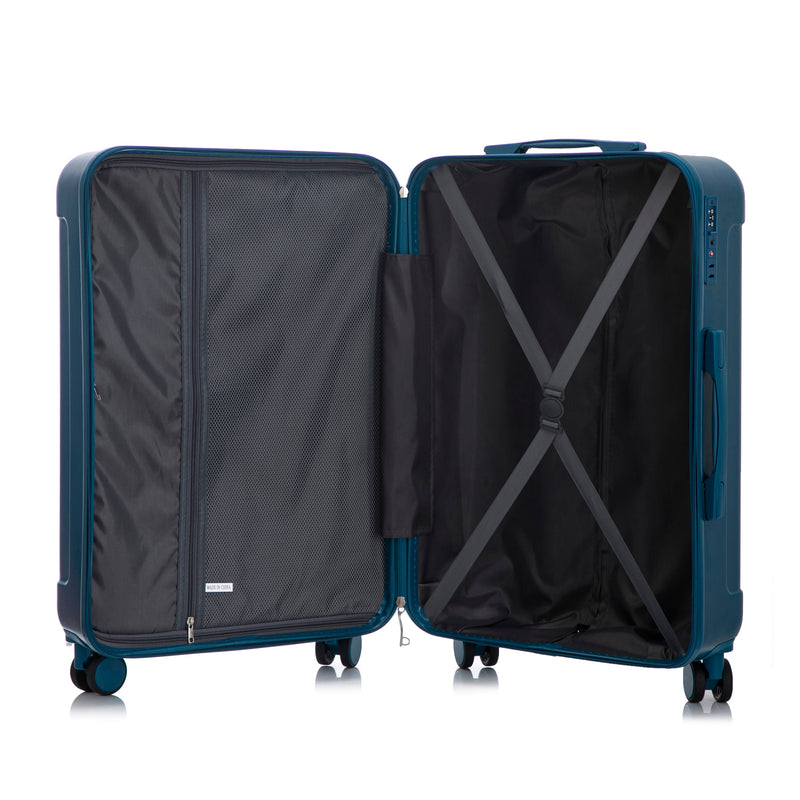 3-Piece ABS Spinner Wheel Luggage Set 20"/24"/28" Dark Blue, photo 19 of 27