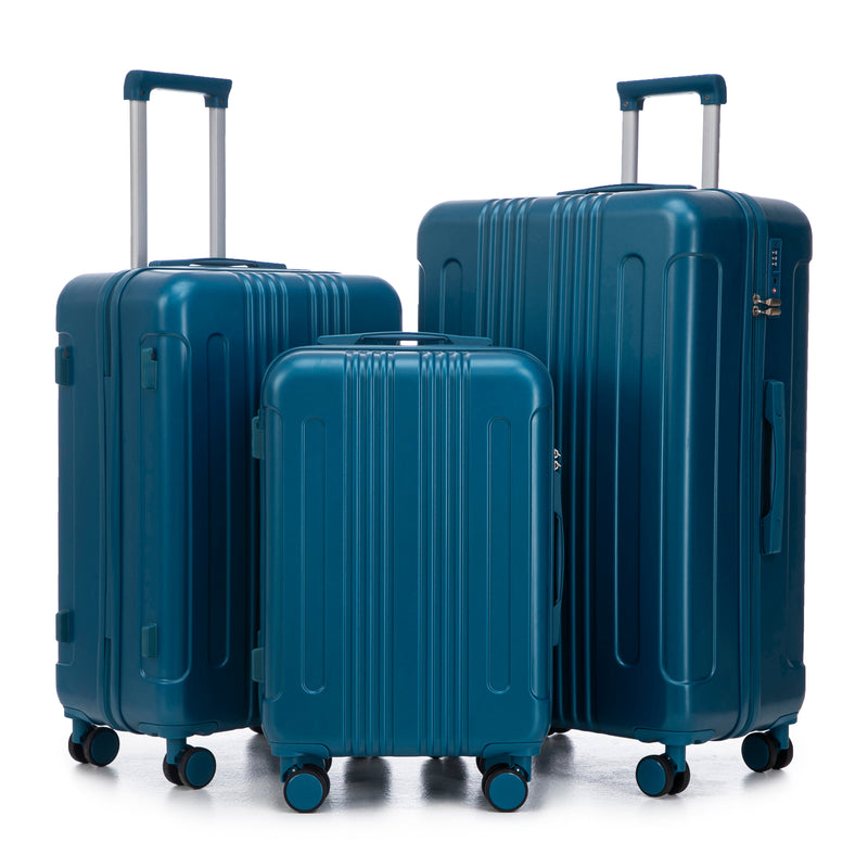 3-Piece ABS Spinner Wheel Luggage Set 20"/24"/28" Dark Blue, photo 22 of 27