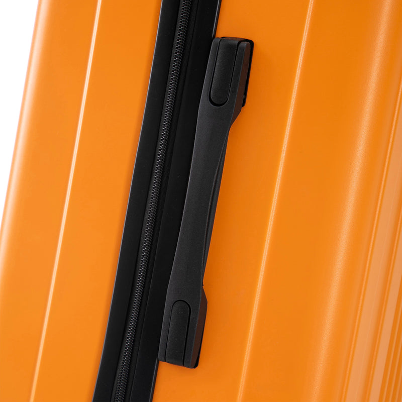 3-Piece ABS Spinner Wheel Luggage Set with TSA Lock - Black and Orange, photo 17 of 27