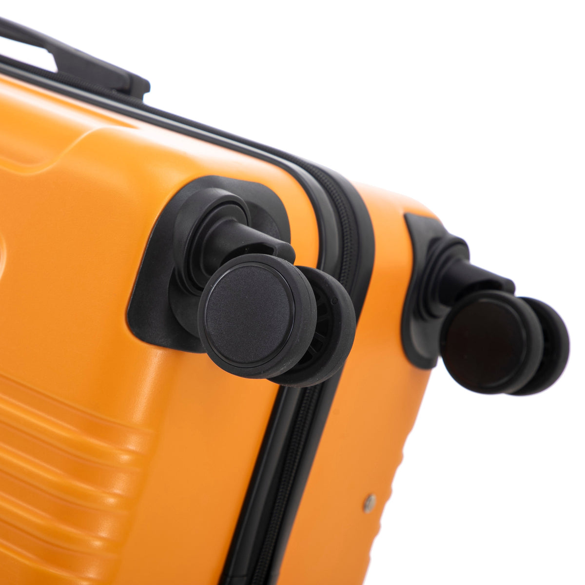 3-Piece ABS Spinner Wheel Luggage Set with TSA Lock - Black and Orange, photo 18 of 27