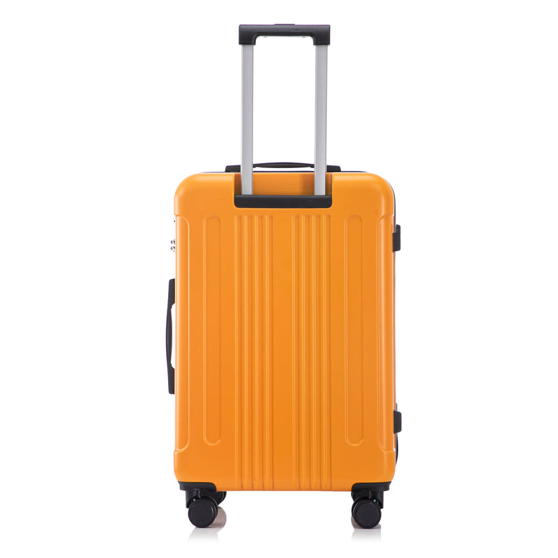 3-Piece ABS Spinner Wheel Luggage Set with TSA Lock - Black and Orange, photo 23 of 27