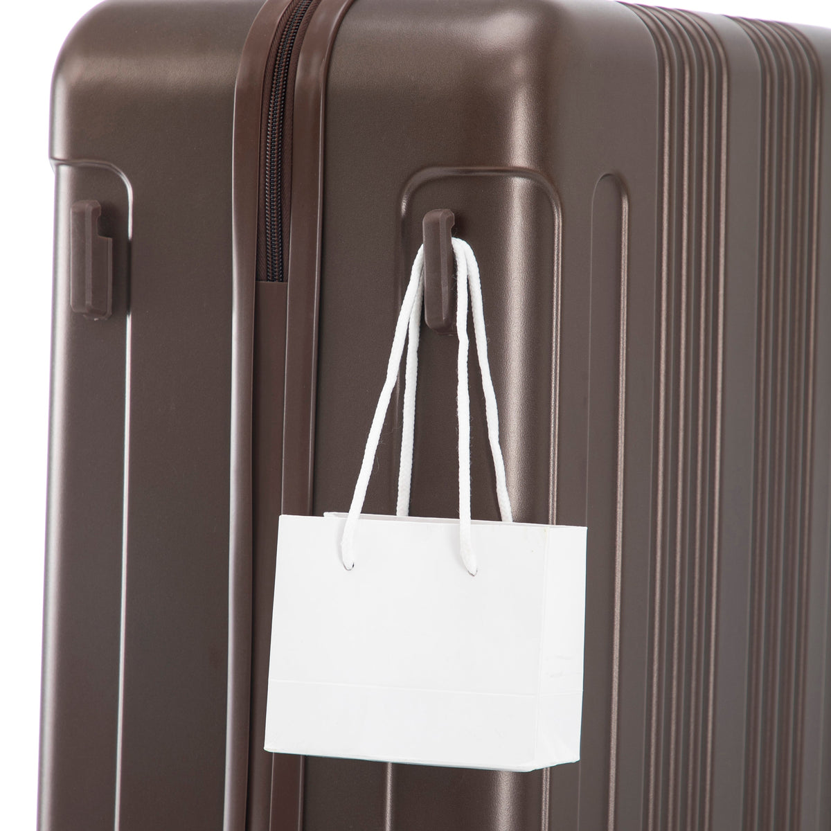 3 Piece ABS Spinner Wheel Luggage Set with Spinner Wheels - Brown, photo 16 of 27