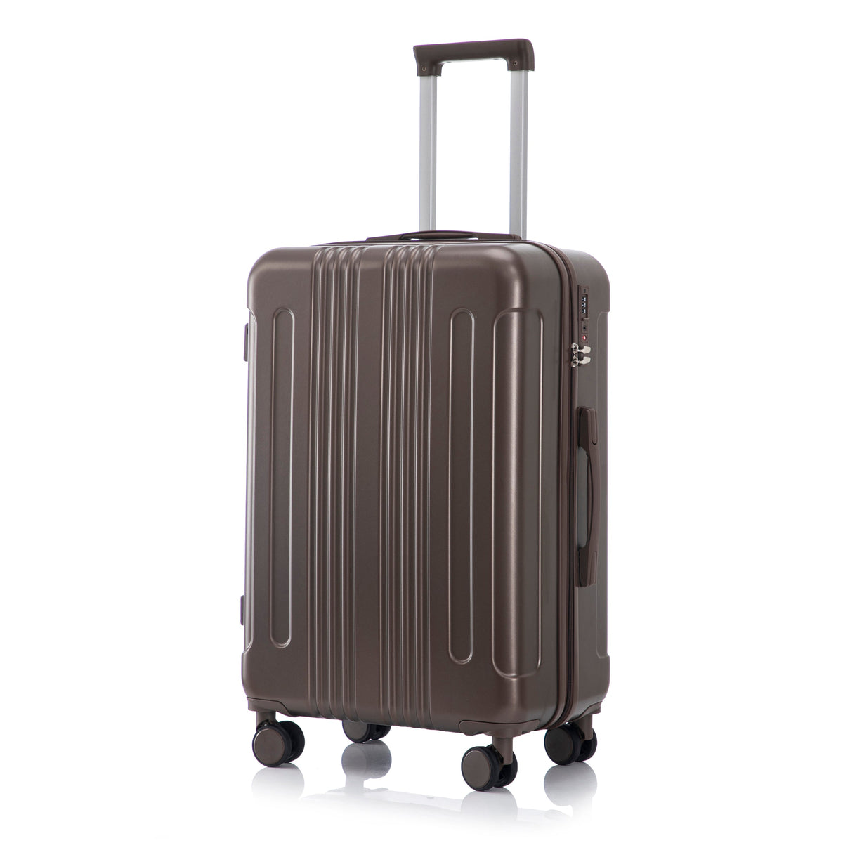 3 Piece ABS Spinner Wheel Luggage Set with Spinner Wheels - Brown, photo 23 of 27