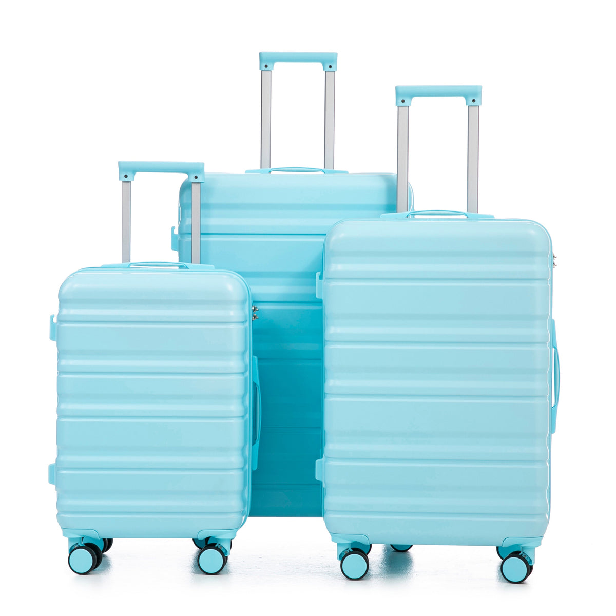 HIFINE Tourist 3-Piece ABS Spinner Wheel Luggage Set (Blue), photo 13 of 28