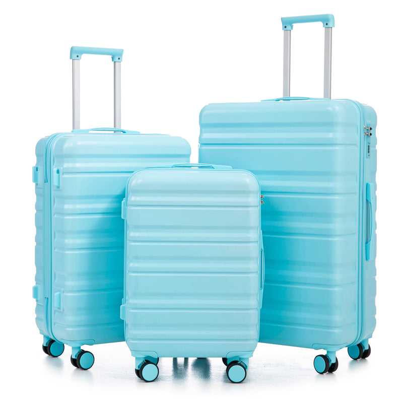 HIFINE Tourist 3-Piece ABS Spinner Wheel Luggage Set (Blue), photo 14 of 28