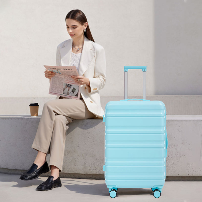HIFINE Tourist 3-Piece ABS Spinner Wheel Luggage Set (Blue), photo 6 of 28